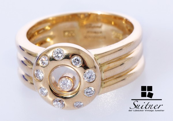 Chopard Happy Diamonds Ring Brillanten 750 Gold Gr. 54 mit Papieren