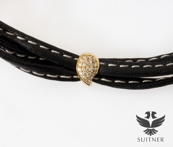 Tamara Comolli Signature Drop Clasp 750 Gold mit Brillanten Pavé selten