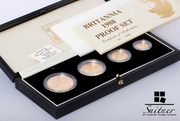 Britannia Proof Set 1988 - 1,85 Unzen Gold extrem selten OVP Collection