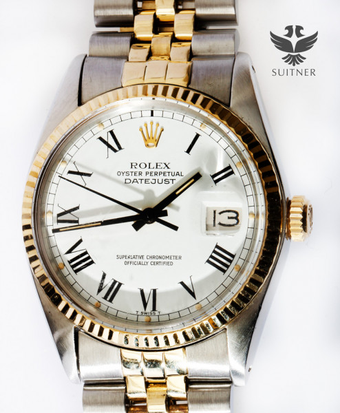 Rolex Datejust Stahl / Gold Weiß römisch Ref. 16013 Bj. 1978