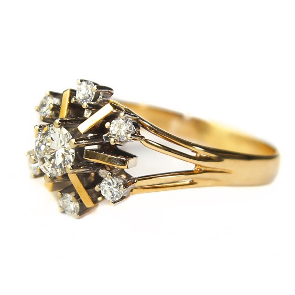 wertvoller Brillant Ring aus Gold Gr 63 VSI Top Wesselton Gutachten 3700,-
