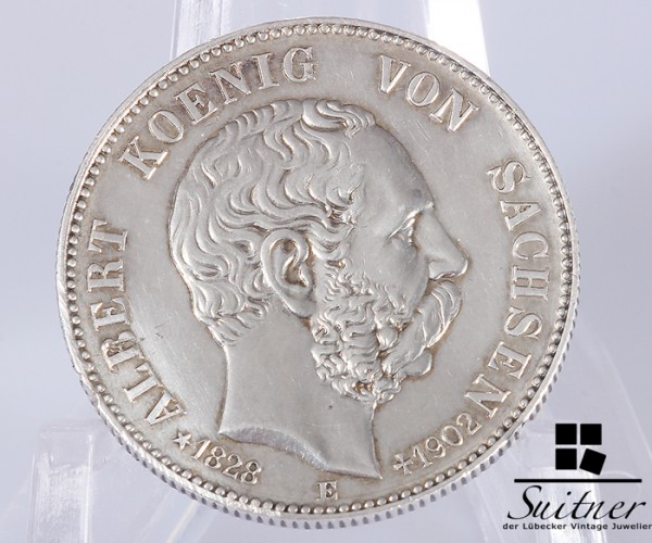 2 Mark König Albert Sachsen 1902 E Silber ss