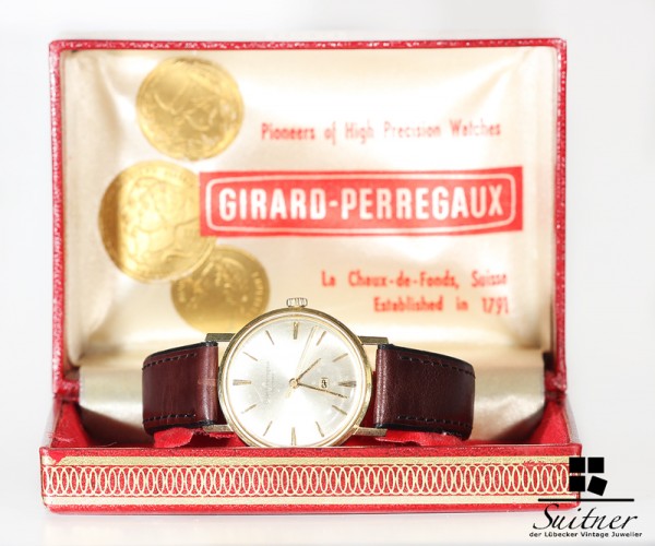 Girard Perregaux Gyromatic 750 Gold in Original Box um 1950! Extrem selten!