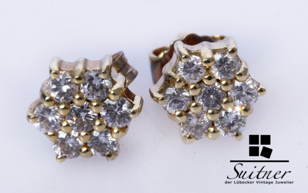feine Brillant 0,42ct. Ohrstecker aus 585 Gold Ohrringe tolles Geschenk