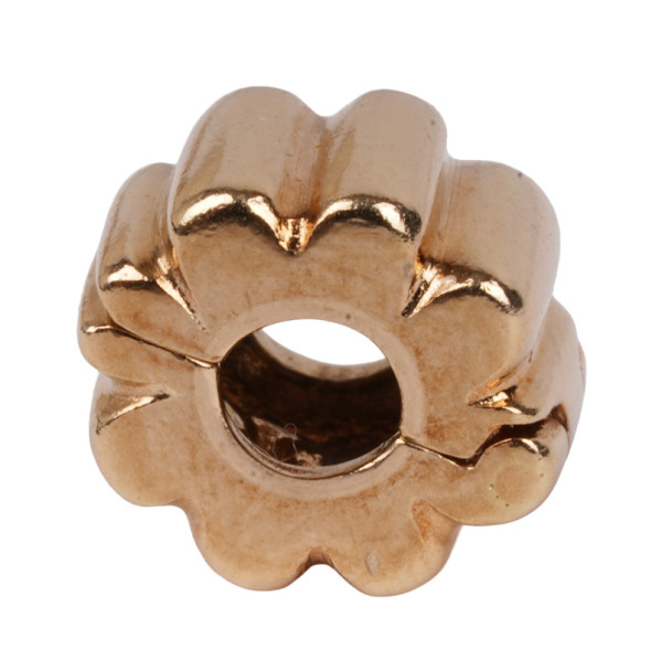 Pandora Ribbed Clip Charm aus 585 Gold 750118
