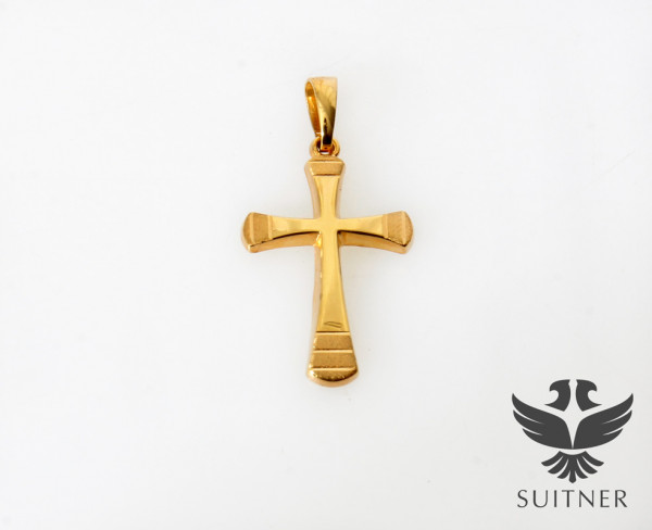 Anhänger Kreuz 333 Gelbgold