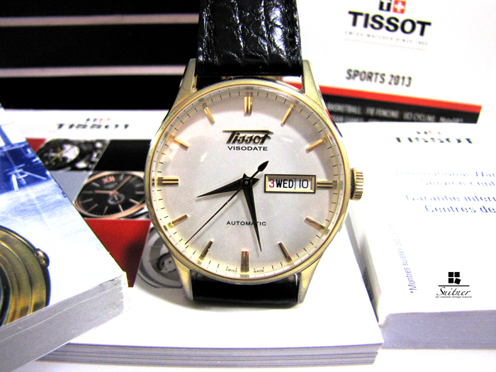 Tissot Visodate Daydate T019430B vergoldet Automatik Full set Box