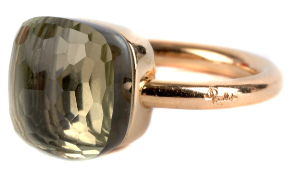 Pomellato Nudo Ring Prasiolith Green 750 Gold im Etui und Box RG 52