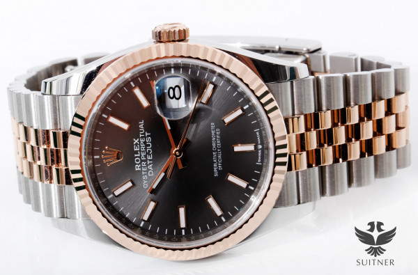 Neue Rolex Datejust 36 Stahl / Roségold Rhodium Grey 126231 Unworn LC100 FullSet