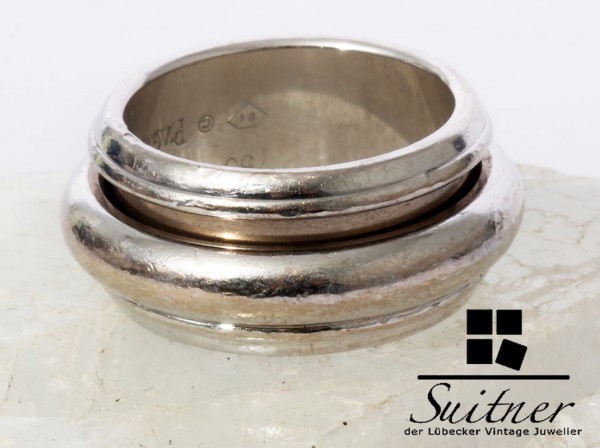 Piaget Possession 750 Weißgold Ring Gr. 54 Großes Modell XL Gold Drehring