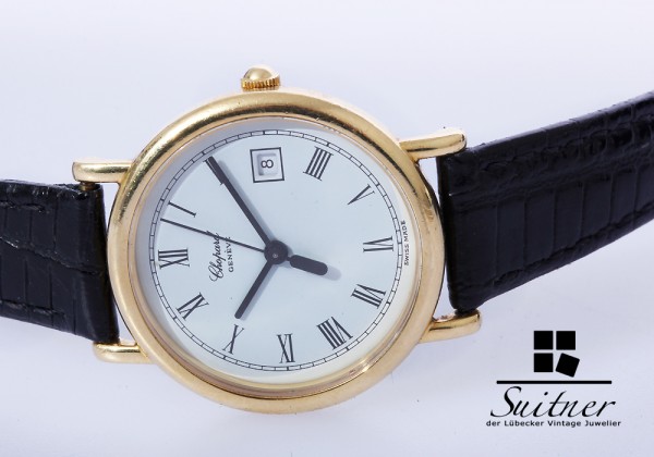 Chopard Lady Classic Damenuhr 750 Gold / Leder Uhr mit Box Papieren