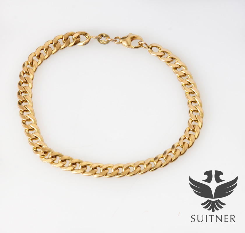 Armkette, 375er Gelbgold, Panzerkette | Juwelier Archiv | Der Lübecker