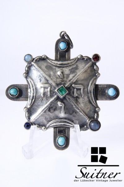 800er Silber Anhänger Tetragrammaton Kabbala JHWE