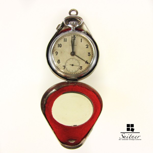 Junghans Handaufzug Taschenuhr mit Schutzgehäuse Kal. 074