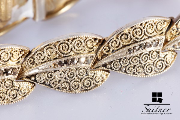 Theoder Fahrner Armband 925 Silber Markasiten