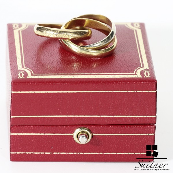 Cartier Trinity Größe 53 Gold im Etui 