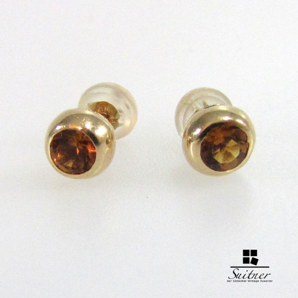 Citrin Ohrstecker aus 585 Gold