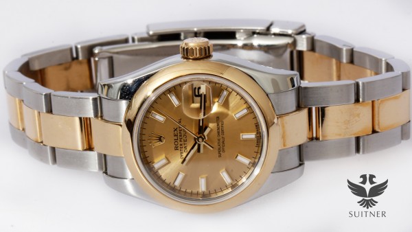 Rolex Lady Datejust 179163 Stahl Gold FullSet LC100 2017 neuwertig Oyster