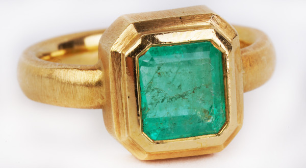2,12ct. Smaragd Muzo Ring aus 900 Gold Unikat - Kolumbien