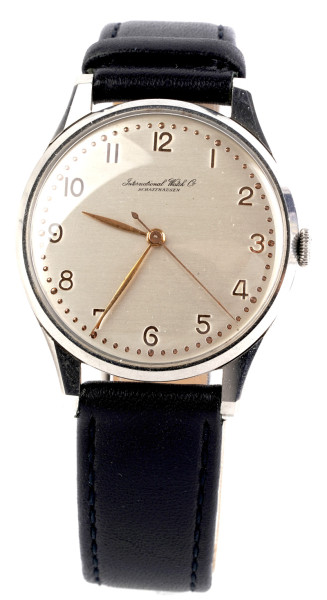 IWC Schaffhausen Small 35mm Portugieser Uhr um 1960 cal. 89 - selten Stahl Vintage