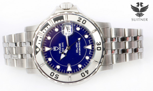 seltene Tudor Prince Date Blau Hydronaut 89190 LC 100 Fullset Automatik