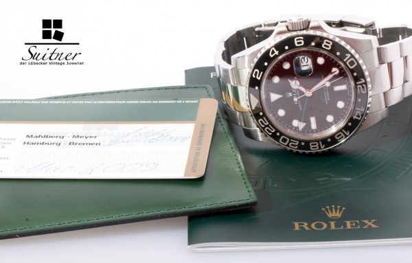 Rolex GMT Master 116710LN mit Box Papieren LC100 Full Set V-Serie