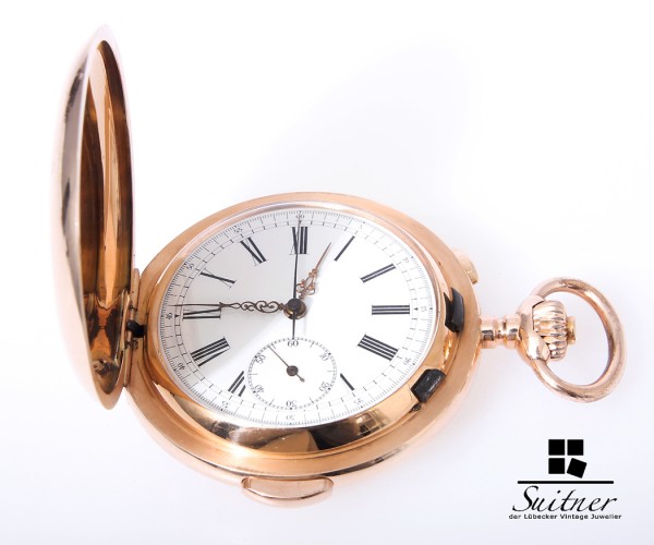 Invicta Chronograph Minuten Repetition um 1890 Taschenuhr - sehr selten