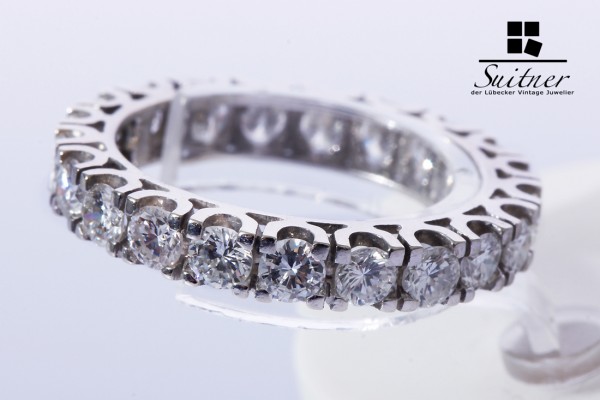Memoire Ring Brillanten zus. ca. 1,80 ct 585 Gold vvsi nahezu lupenrein