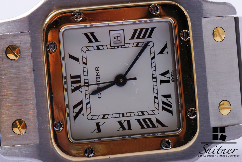 Cartier Santos automatik Herren Uhr Stahl/Gold 29 mm Full ...