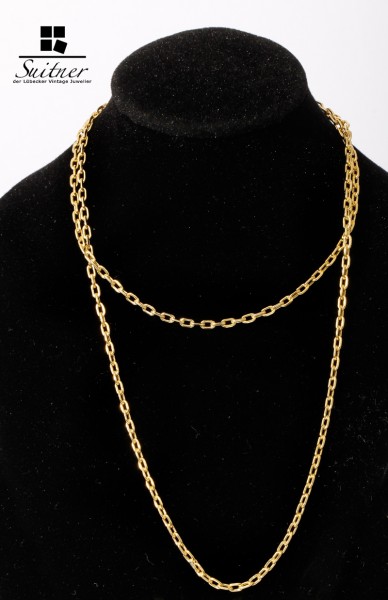 Kette aus 375 Gold Neu - Ankerkette ein Klassiker als Collier oder für Alltag 50cm