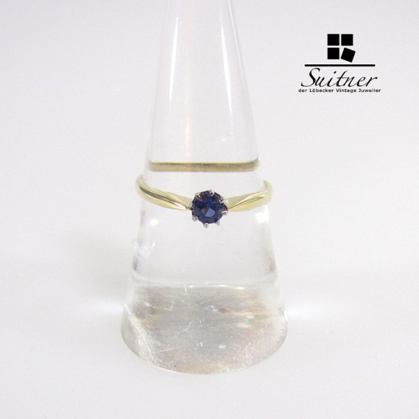 Saphir Ring 585 Gold Gr. 54