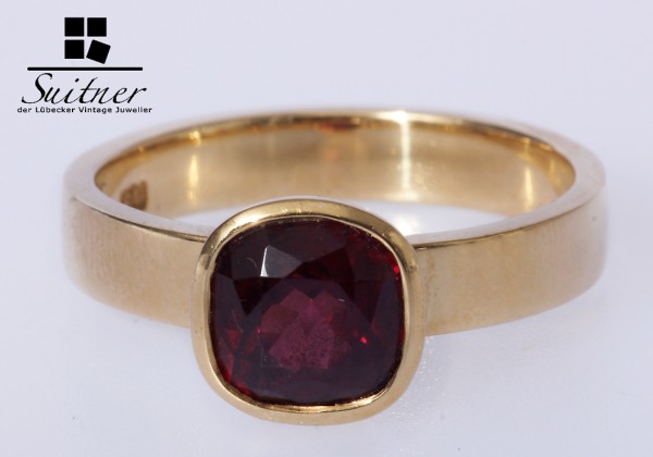 Granat Ring 750 Gold rosenrot Gr. 59