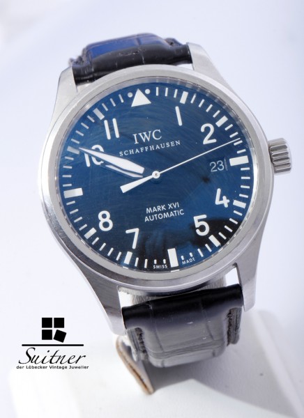 IWC Mark XVI Automatik Stahl Pilotenuhr 16 39mm Fliegeruhr