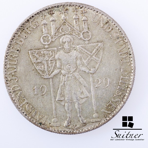 5 Mark Reichsmark Meissen 1929 Prägestätte E SS