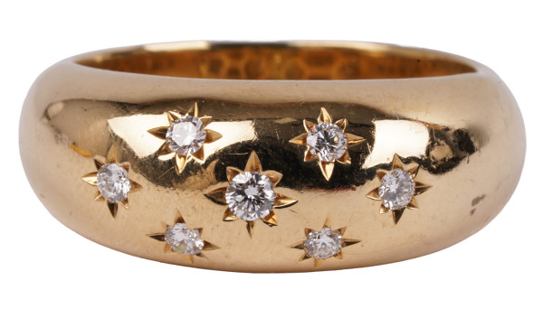 toller Sternenhimmel Ring mit Brillanten Sternenzauber 750 Gold RG58