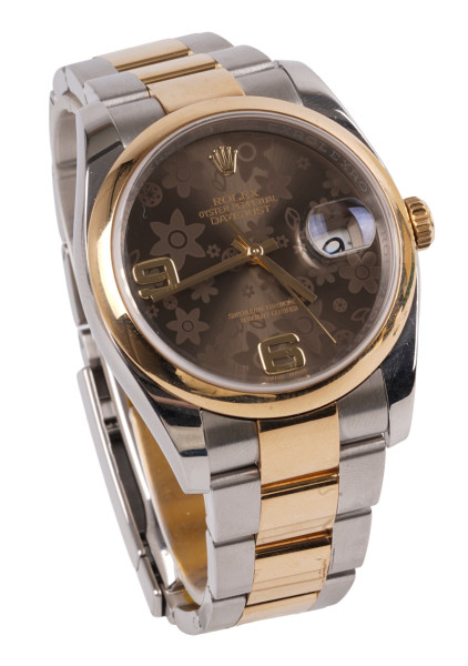 Rolex Datejust Ref. 116203 Bronze Floral Dial FullSet 2020 Stahl / Gold